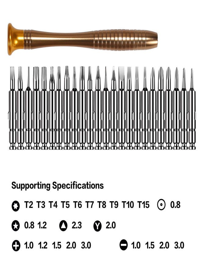 Wroughton 25 in 1 Precision Screwdriver Set Multi Pocket Repair Tool Kit with Black Leather Bag for Mobiles|Laptops|Electronics With Set of 3 Metal Openers for Mobile Phone and Gadget Repairing Supporting Tools - Image 2